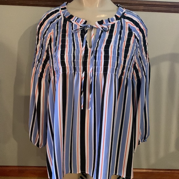a.n.a. Striped Blouse - Picture 1 of 11